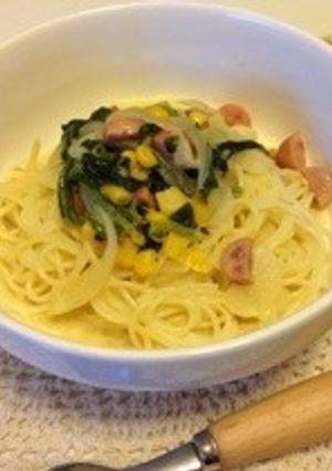 カレークリームパスタ♪-レシピのメイン写真