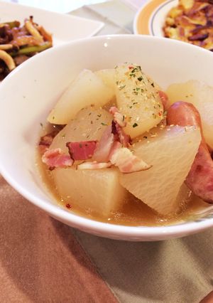大根とウインナーで洋風煮物-レシピのメイン写真