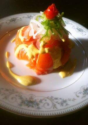 カレーマヨソースで♪洋風サーモン寿司♪-レシピのメイン写真