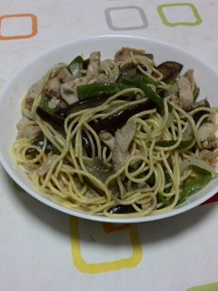 茄子とピーマンの塩味パスタ-レシピのメイン写真
