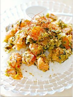 サーモンの高菜おろし和えのっけごはん-レシピのメイン写真