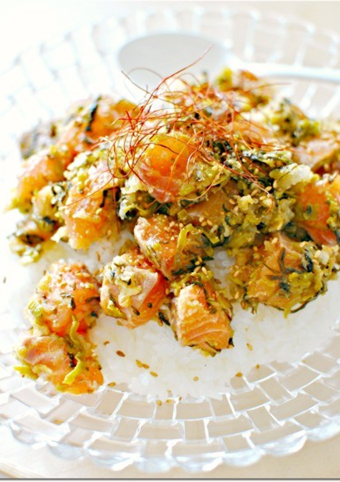 サーモンの高菜おろし和えのっけごはん-レシピのメイン写真