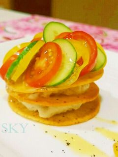 ファミコレ*ポテトとトマトのミルフィーユ-レシピのメイン写真