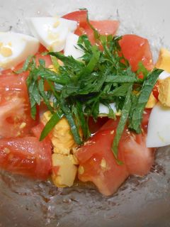 トマトと茹で卵の中華ドレッシング和え-レシピのメイン写真
