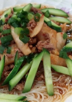 簡単！焼肉のタレで♪キム肉そうめん♡-レシピのメイン写真