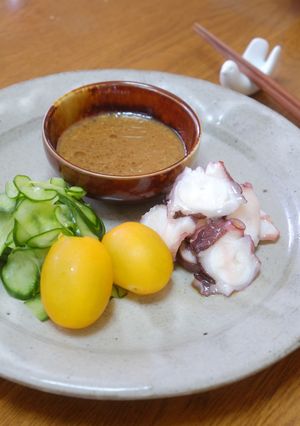 たこと胡瓜の　エスニック酢味噌和え-レシピのメイン写真