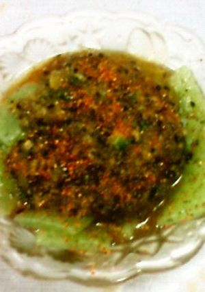 すりおろし野菜ごま油タレ★さしみ蒟蒻-レシピのメイン写真