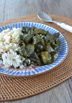 鶏肉とさつま芋のスピルリナグリーンカレー-レシピのメイン写真
