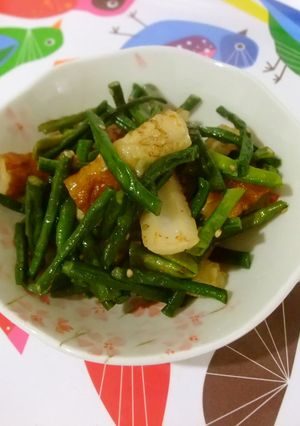 ちくわと十六ささげの炒め煮-レシピのメイン写真