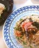 簡単なのに旨い☆生たらことカニカマうどん
