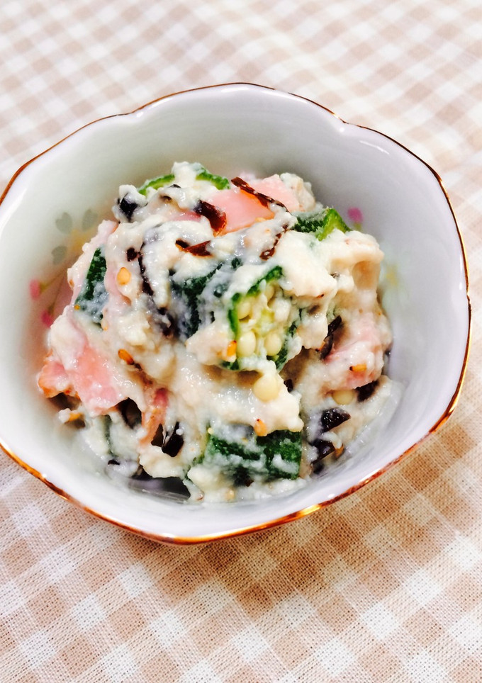 オクラと豆腐の簡単白和えサラダ-レシピのメイン写真