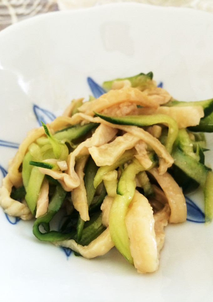さっぱり鶏皮ときゅうりの和え物-レシピのメイン写真