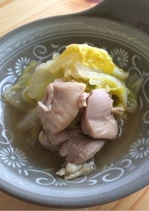 白菜と鶏もも肉のほんだし煮-レシピのメイン写真