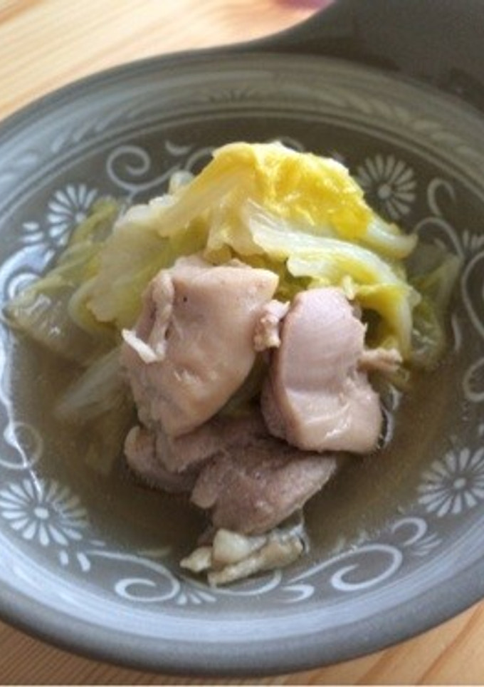 白菜と鶏もも肉のほんだし煮-レシピのメイン写真