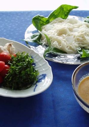 胡麻だれそうめんバジル風味-レシピのメイン写真
