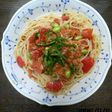 Wトマトの冷製パスタ