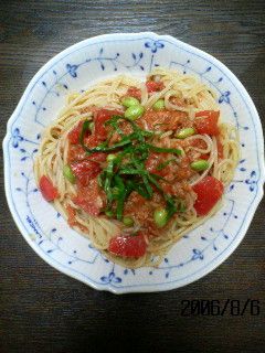 Wトマトの冷製パスタ-レシピのメイン写真