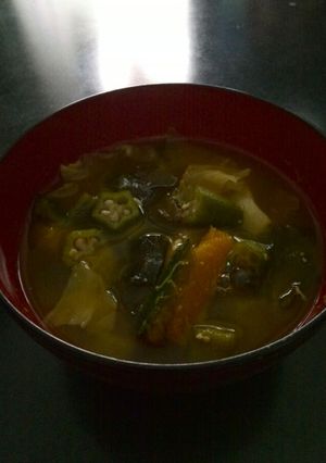 夏野菜の具だくさん味噌汁-レシピのメイン写真