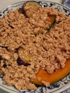 茄子とかぼちゃの鶏そぼろあんかけ♪-レシピのメイン写真