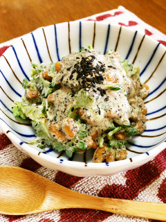 ゴーヤと納豆のゴマドレ和え-レシピのメイン写真