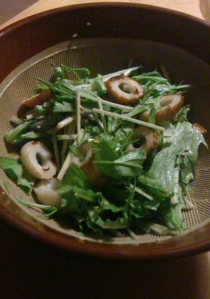 家族大好き♪水菜のゴマサラダ♪-レシピのメイン写真