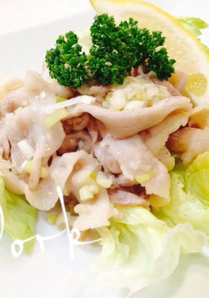豚バラ肉のネギ塩ダレ檸檬添え♡夏バテ解消-レシピのメイン写真