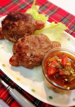 マンガ肉風メキシカンバーグ-レシピのメイン写真