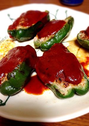 ピーマンの肉詰め-レシピのメイン写真