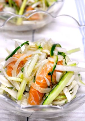 簡単◎切って盛るだけサーモン野菜サラダ-レシピのメイン写真