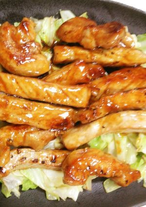 味付け簡単、豚ロースと焼きキャベツ-レシピのメイン写真