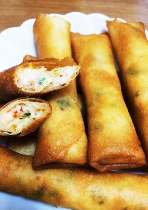 家族争奪簡単エビチーズ春巻き♡餃子にも◎-レシピのメイン写真