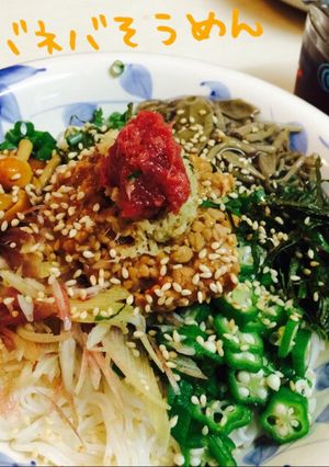 夏バテに負けるな！ネバネバそうめん-レシピのメイン写真
