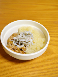 離乳食*完了期『おろし納豆のしらすのせ』-レシピのメイン写真