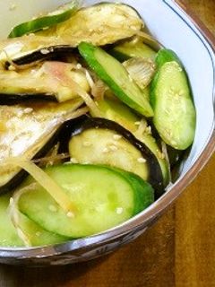 簡単★なすときゅうりと香味のポン酢漬け♪-レシピのメイン写真