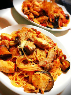 鶏肉とナスのトマトパスタ-レシピのメイン写真