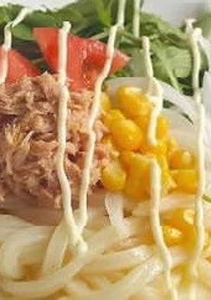 コンビニ商品deサラダうどん-レシピのメイン写真