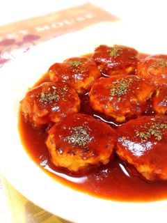 玉ねぎ炒めない♩煮込み一口ハンバーグ★-レシピのメイン写真