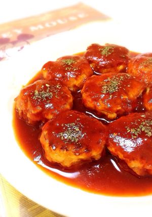 玉ねぎ炒めない♩煮込み一口ハンバーグ★-レシピのメイン写真