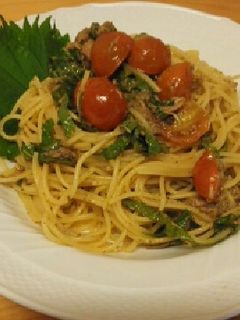 ミニトマトと青じその冷製パスタ-レシピのメイン写真