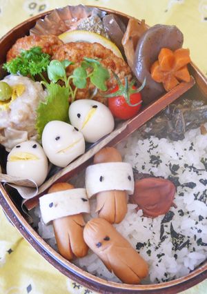 かぶりものソーセー人弁当-レシピのメイン写真