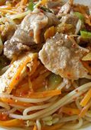 豚肉とキムチのパスタ-レシピのメイン写真