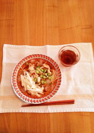 長芋とササミのさっぱり冷んやり梅うどん-レシピのメイン写真
