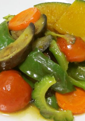 夏野菜のカラフル煮びたし☆-レシピのメイン写真