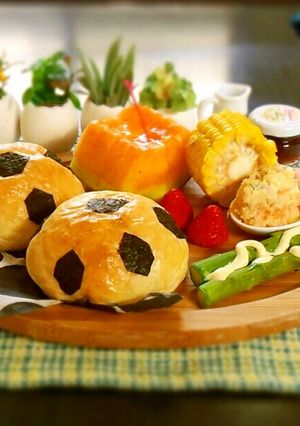 サッカーボール　パン-レシピのメイン写真