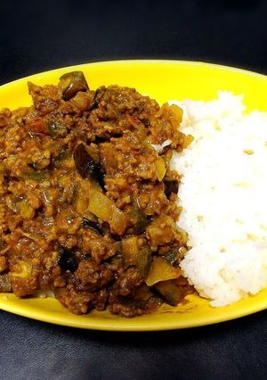 簡単！ナスのキーマカレー-レシピのメイン写真