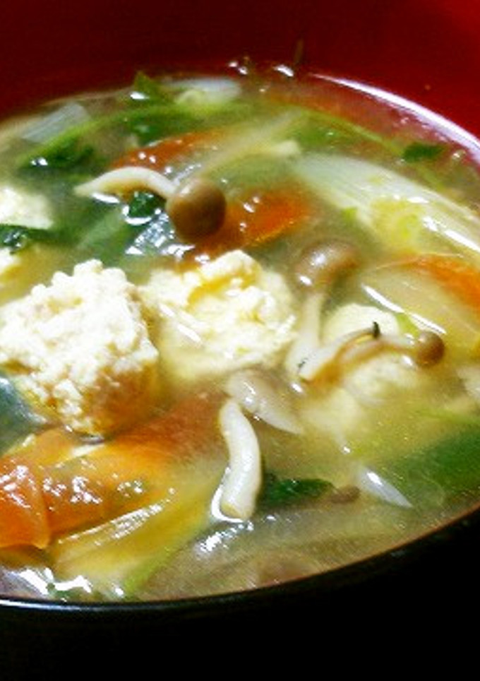ふわふわ鶏団子と西瓜の皮のスープ ♥-レシピのメイン写真