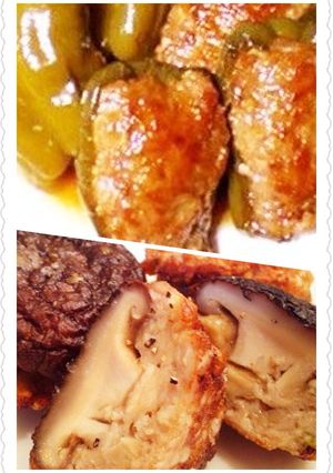♡ピーマンand椎茸の肉詰め♡-レシピのメイン写真