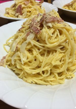 牛乳で簡単♪濃厚カルボナーラ-レシピのメイン写真