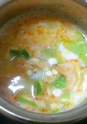 ダイエット応援♡繊維たっぷり押麦中華雑炊-レシピのメイン写真