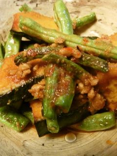 いんげんとかぼちゃの炒め物-レシピのメイン写真